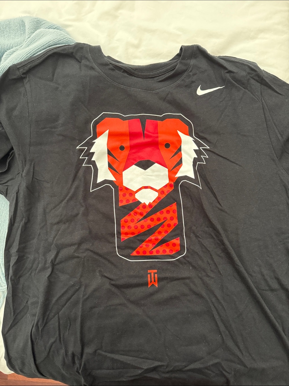 Nike TW GOLF Black Short-Sleeve Tee with FRANK the Tiger Graphic